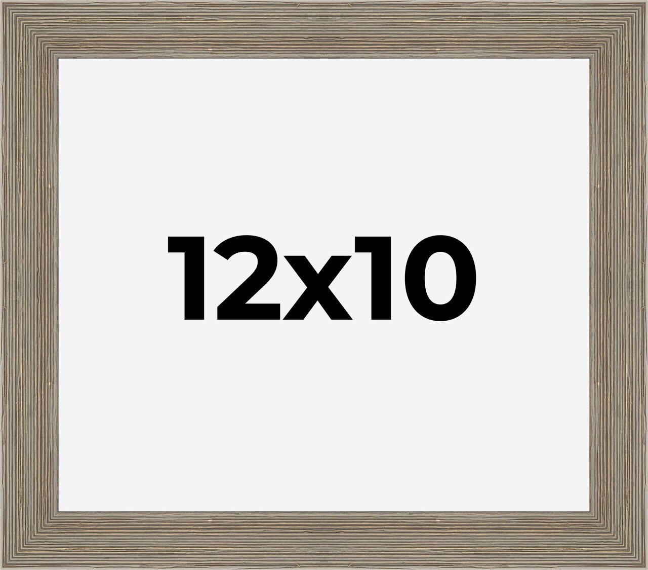 12x10 Wide Barnwood Picture Frame with UV-Resistant Acrylic & Acid Free Backing, Available in 6 Paint Finishes - Grey, Brown, White, and Black
